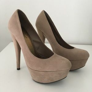 Sand Almond Toe Pumps